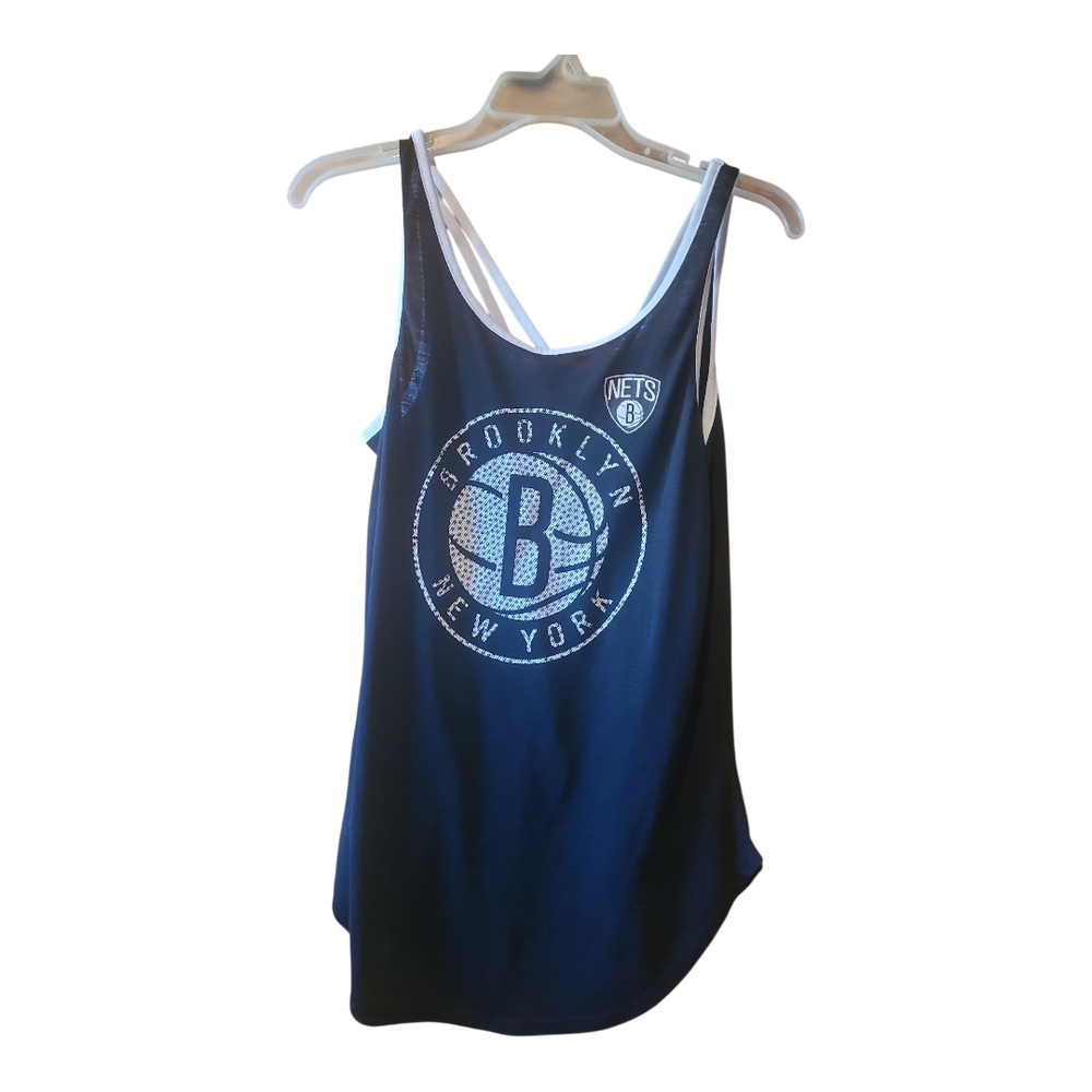 NBA Brooklyn Nets Women's Dark Blue Tank Top